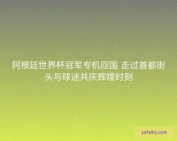 阿根廷世界杯冠军专机回国 走过首都街头与球迷共庆辉煌时刻